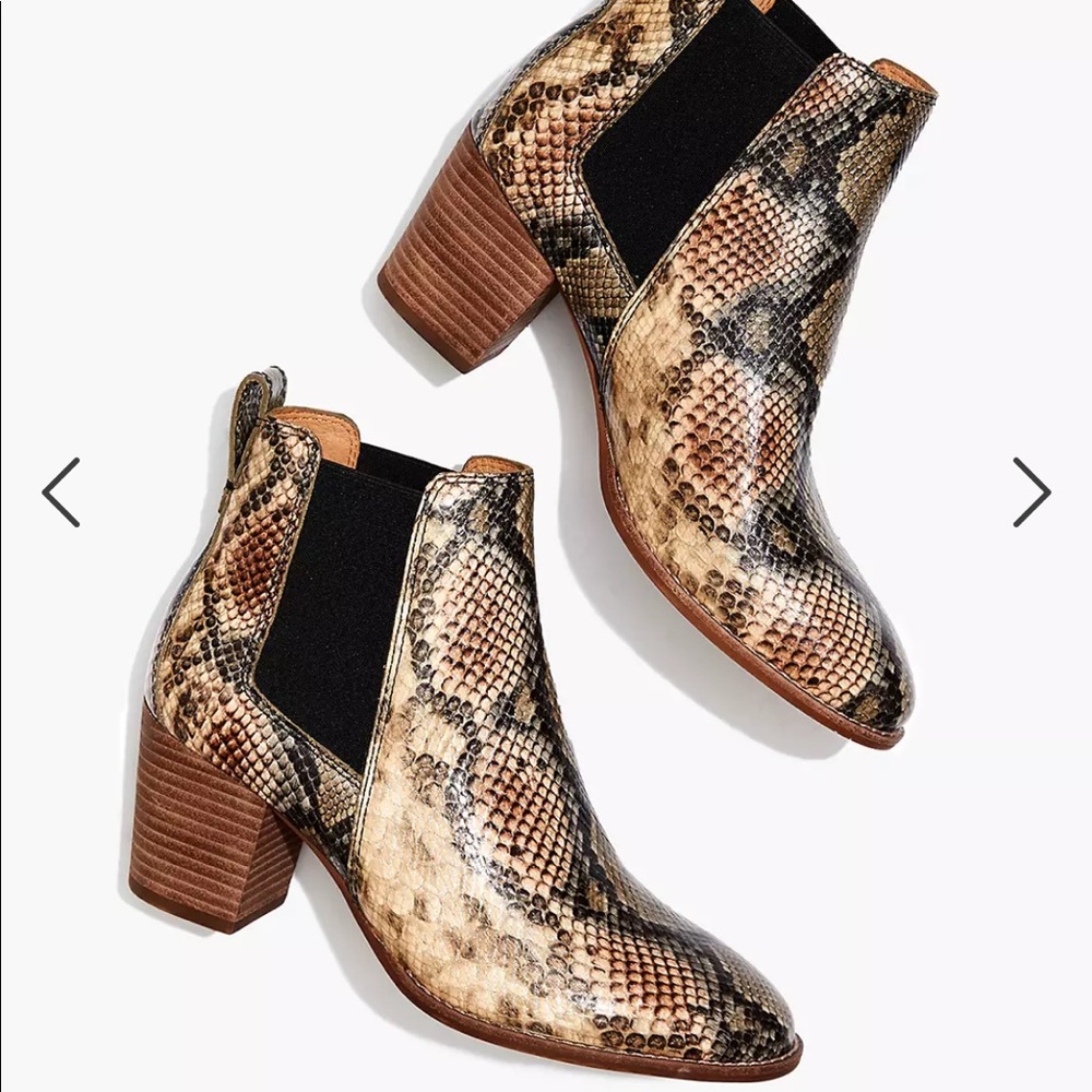 The Regan Boot in Snake Embossed Leather